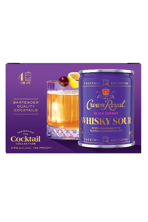 Crown Royal Whiskey Sour Cocktail 4PK RTD