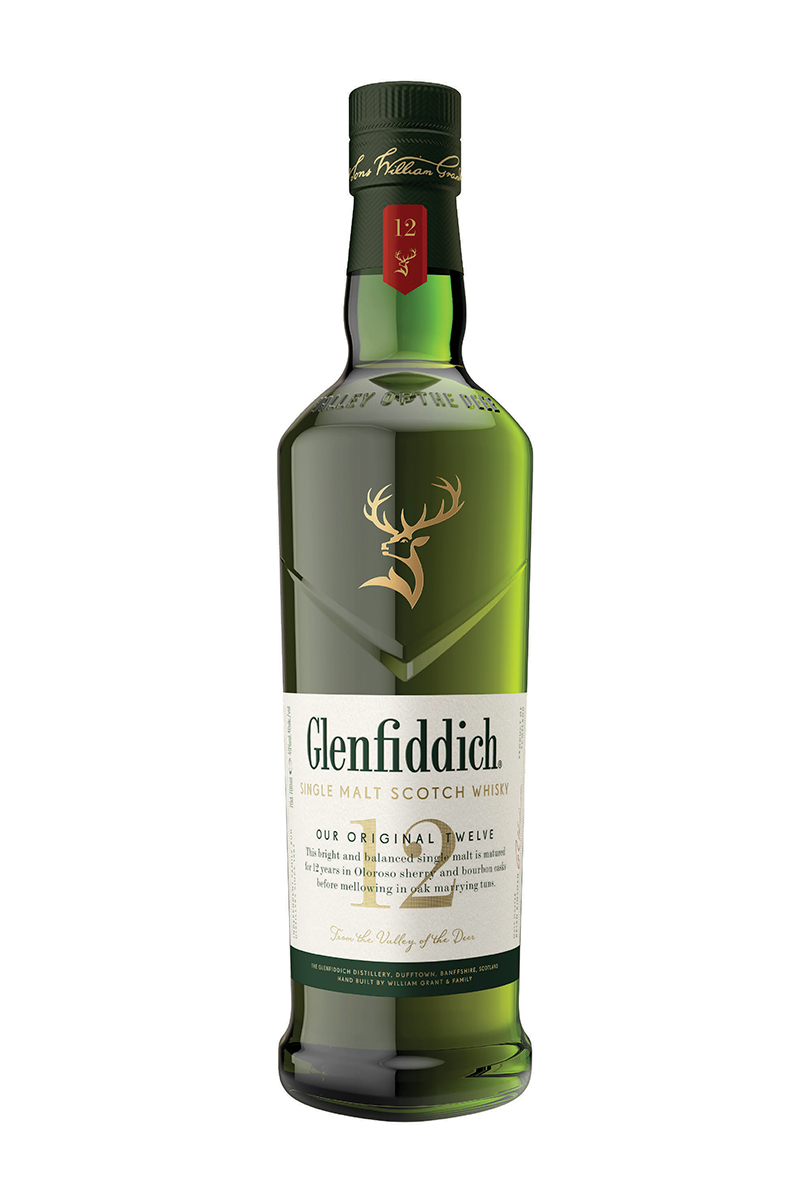 Glenfiddich 12 yo Single Malt Scotch 750 ML Whiskey OHLQ