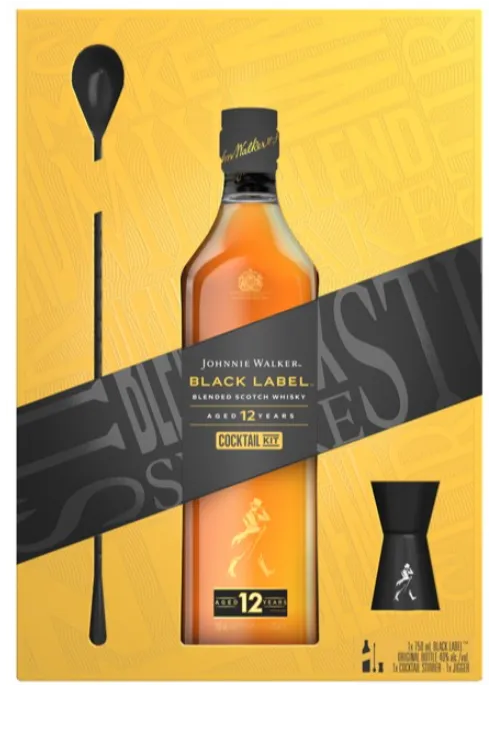 JOHNNIE WALKER BLACK WITH JIGGER GIFT - 750 ML | Whiskey