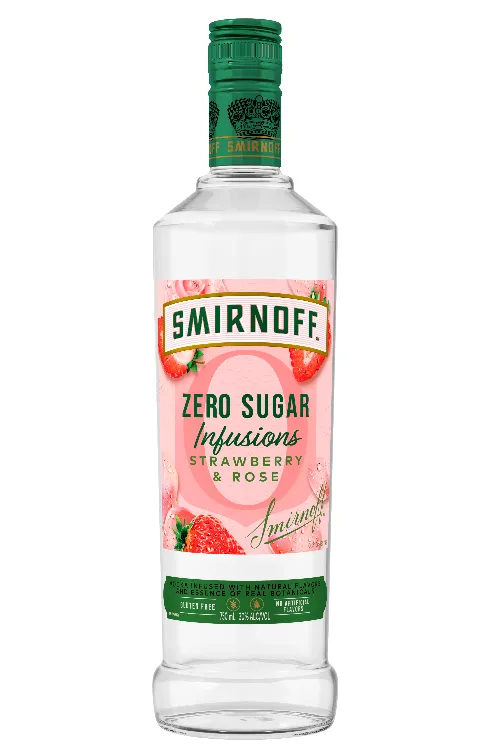 Smirnoff Zero Sugar Infusions Strawberry & Rose