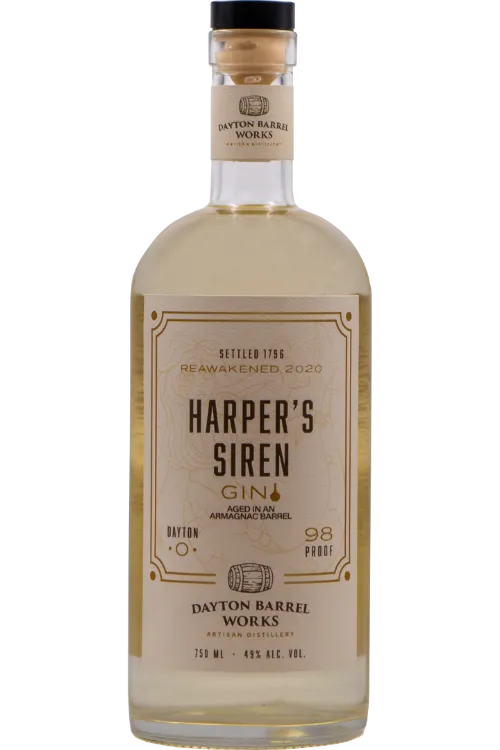 Dayton Barrel Works  Barrel Aged Harpers Siren Gin