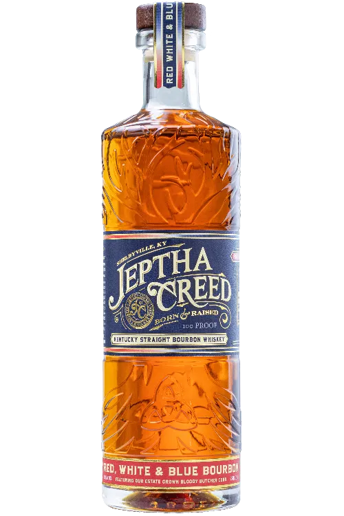 JEPTHA CREED RED WHITE AND BLUE STRAIGHT BOURBON