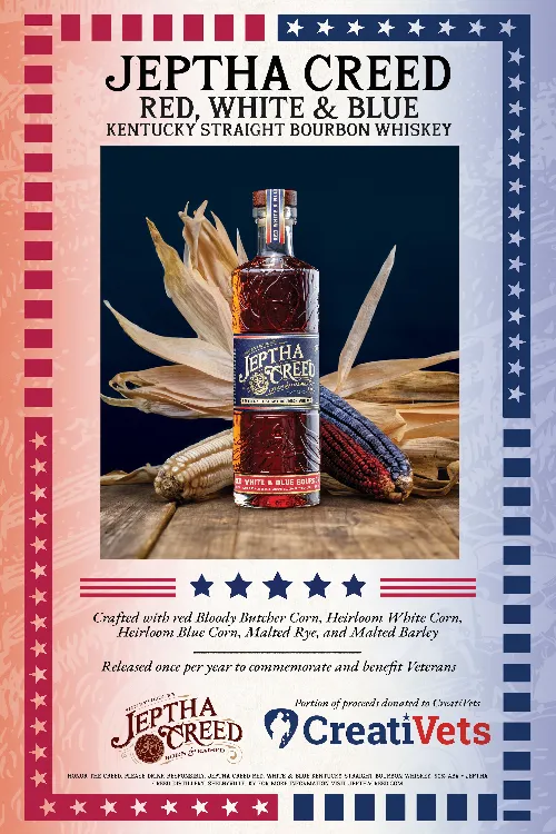 JEPTHA CREED RED WHITE AND BLUE STRAIGHT BOURBON | Whiskey