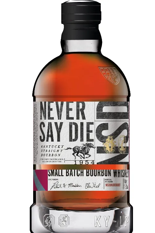 NEVER SAY DIE SMALL BATCH BOURBON WHISKEY