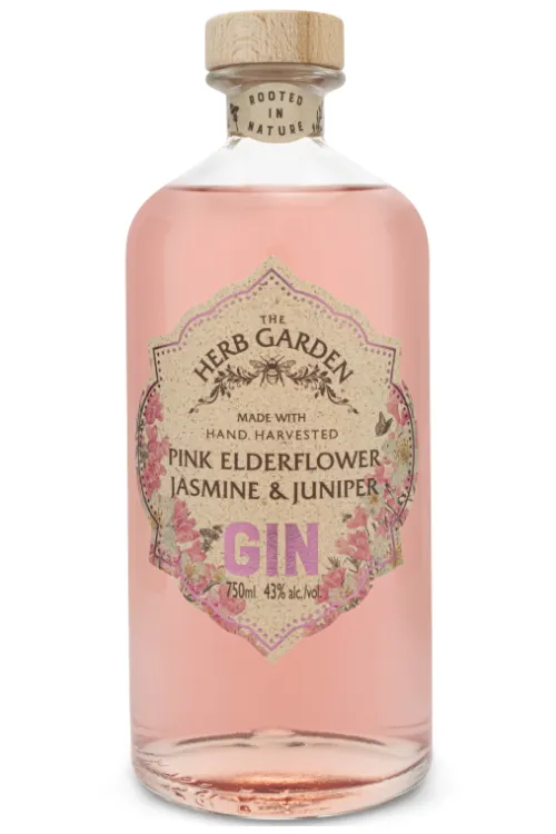 THE HERB GARDEN PINK ELDERFLOWER GIN