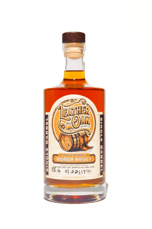 LEATHER & OAK SINGLE BARREL BOURBON WHISKEY