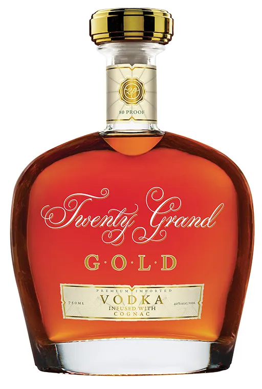 Twenty Grand Gold Vodka infused with Cognac