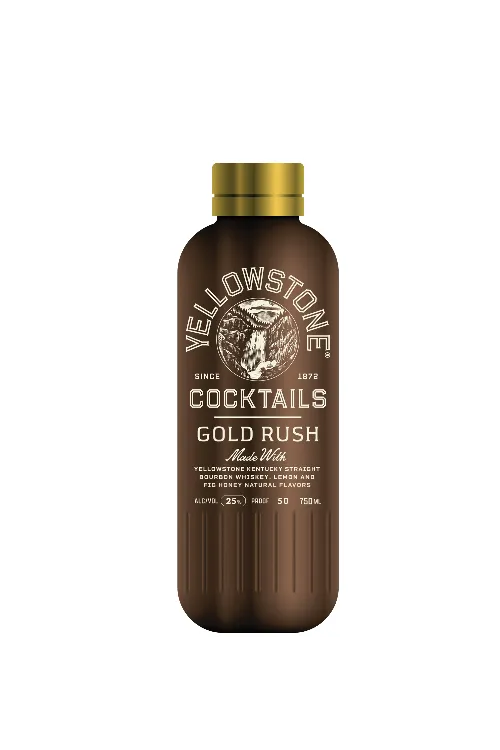 Special Dark Bottle With Yellow Accents - Decorative Collectible Bottle For Display Or Gifting